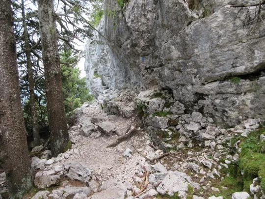 L'ingresso si cela nella roccia a destra