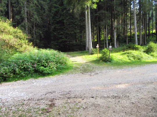 Incrocio con la strada per il rifugio Alpino