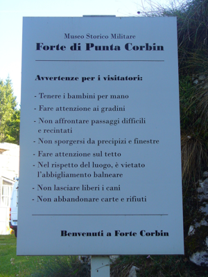 Forte Corbin - Ingresso