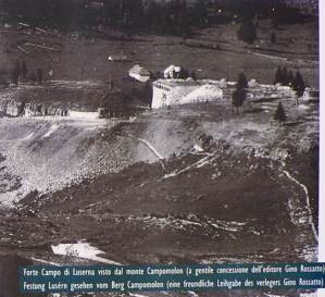 Forte Luserna - foto storica vista dal forte Campomolon