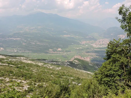 Monte Zugna - panorama sulla valle dell'Adige