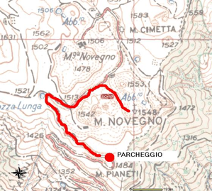 Monte Novegno - piantina