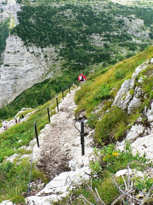 Monte Ortigara - sentiero in sicurezza