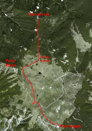 Novegno - Vaccaresse - Mappa sentiero