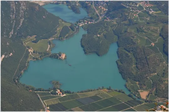Il Lago di Toblino visto dal Monte Casale