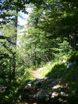 Alta Kugela - Il sentiero in cengia